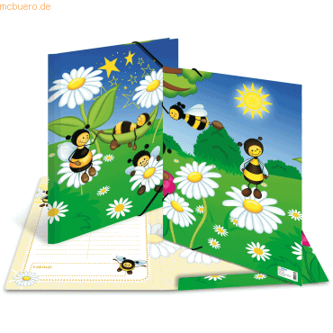 4008705196352 - 3 x HERMA Sammelmappe A3 Karton Bienenwiese