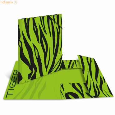 4008705196857 - 3 x HERMA Sammelmappe A4 Karton Animal Print Tiger