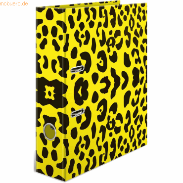 10 x HERMA Motivordner A4 70mm Animal Print Leopard