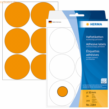 4008705022842 - Markierungspunkte 2284 leuchtorange Ø 50mm 4008705022842 2284 144 Stück