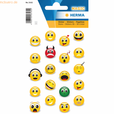 4008705031622 - 10 x HERMA Schmucketikett Magic Emojis Emojis 1 Blatt