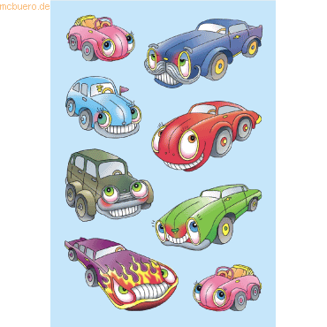 4008705034517 - 10 x HERMA Schmucketikett Decor Autos I VE=8 Etiketten