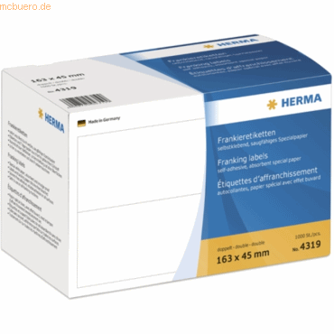 HERMA Frankier-Etiketten 163x45mm doppelt VE=1000 Stück