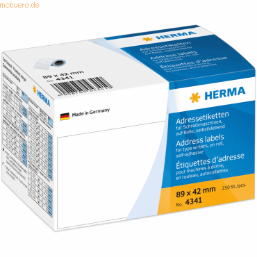 HERMA Adress-Etiketten 89x42mm auf Rolle VE=250 Stück