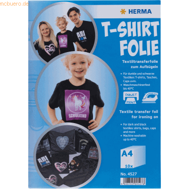 4008705045278 - 4527 T-Shirt Folie A4 f dunkle + schwarze Textilien 10 Bl 4527 4527 4008705045278