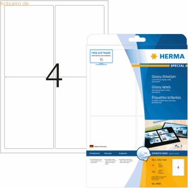 4008705049085 - Etiketten Special 4908 weiß 96x1397mm rechteckig 4008705049085 100 Stück 4008705049085 - Etiketten Special 4908 weiß 96x1397mm rechteckig 4008705049085 100 Stück