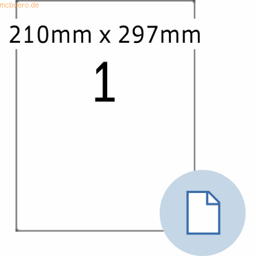 4008705581011 - HERMA Etiketten A4 PE-Folie weiß 203x297mm 250 Blatt 250 Etiketten