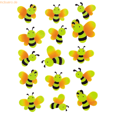 4008705060387 - 10 x HERMA Schmucketiketten Magic Bienen Neon VE=1 Blatt