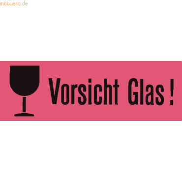 4008705067508 - Versandzettel selbstklebend Vorsicht Glas rot schwarz 39x118mm 6750 4008705067508 1000 Stück