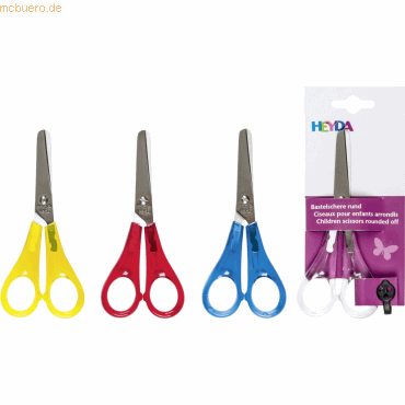 4005329091940 - 12 x Kinderschere 13cm rund farbig sortiert