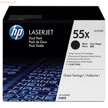 HP Toner Original HP CE255XD schwarz Doppelpack