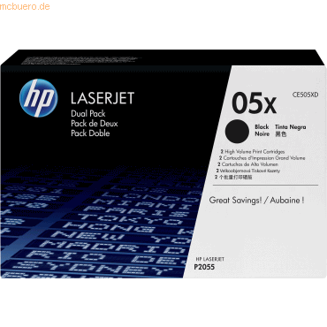 HP Toner Original HP CE505XD schwarz