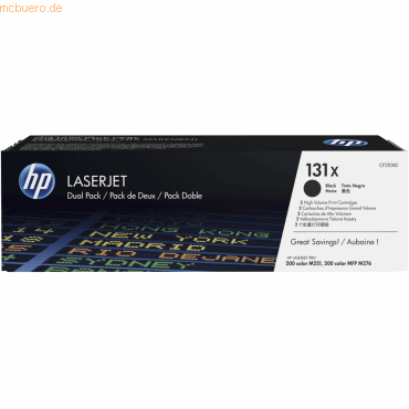 0888182055878 - HP Original 131X Toner Doppelpack schwarz hohe Kapazität 2 x 2400 Seiten (CF210XD)