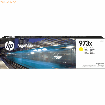 HP Tintenpatrone Original HP 973X PageWide gelb