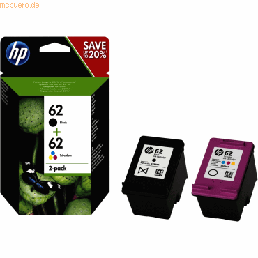 HP Tintenpatrone HP Nr. 62 Doppelpack