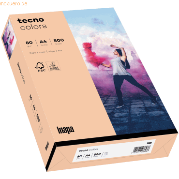 Inapa Multifunktionspapier tecno colors Pastell A4 80g/qm VE=500 Blatt