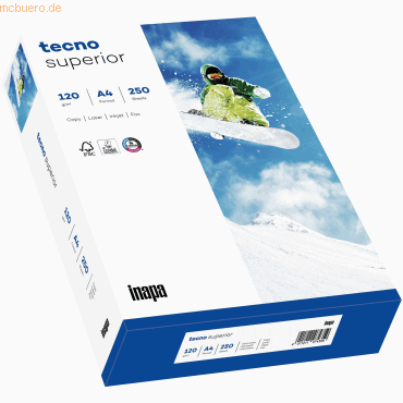 5 x Inapa tecno Multifunktionspapier Tecno Superior A4 120 g/qm weiß V