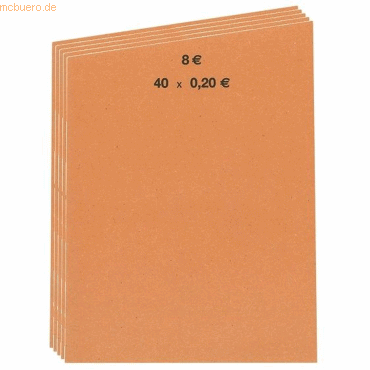 4012555042202 - Handrollpapier 020€ orange VE=50 Blatt