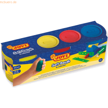 8412027000031 - Soft Dough BLANDIVER Knetmasse 3er Schachtel farbig sortiert Kinderknete 8412027000031 Jovi