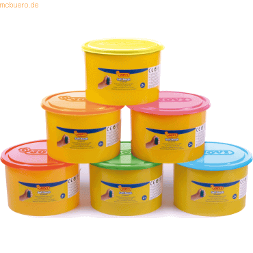 8412027030663 - Soft Dough BLANDIVER Knetmasse 6er Kasten 460g Dosen Neon Farben Knetmasse 8412027030663 Jovi