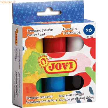 8412027003063 - Flüssige Plakatfarbe 6er Etui je 15ml farbig sortiert 8412027003063 Jovi