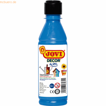 8412027024457 - DECOR ACRYL Mehrzweckfarben 250 ml Flasche cyanblau Acrylmalfarbe 8412027024457 Jovi