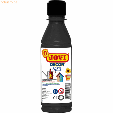 8412027024488 - DECOR ACRYL Mehrzweckfarben 250 ml Flasche schwarz Acrylmalfarbe 8412027024488 Jovi