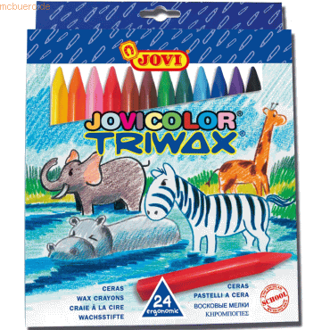 Jovi Wachsmalstifte Jovicolor Triwax VE=24 Farben