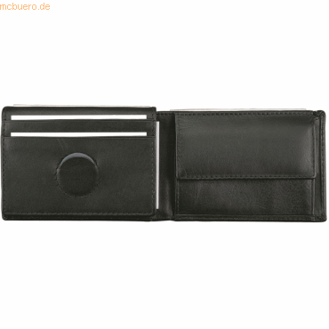 4021068421558 - Geldbörse Mini 7x10x2cm Leder schwarz