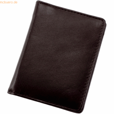 4021068430659 - Notizblock-Etui Monza 75x100x10mm Leder schwarz