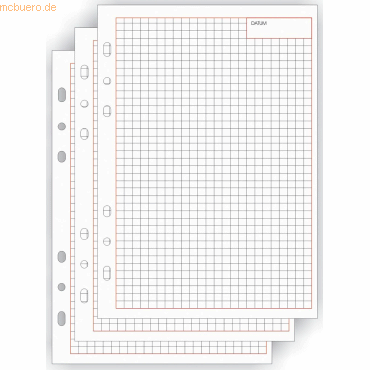 4024859025447 - Ersatzeinlage für Planer kariert A5 4024859025447 bind 2544 50 Blatt