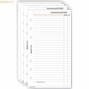 Bind Ersatzeinlage A6 Medium 95x172mm Notizen 50 Blatt