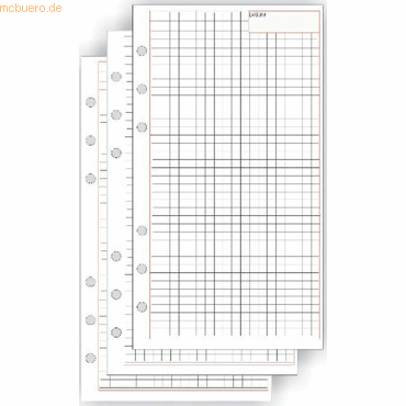 Bind Notizeinlage A6 Medium kariert 95x172mm 50 Blatt