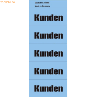 4250062158959 - Inhaltsschilder 5895 Kunden blau 57x28mm selbstklebend 4250062158959 100 Stück