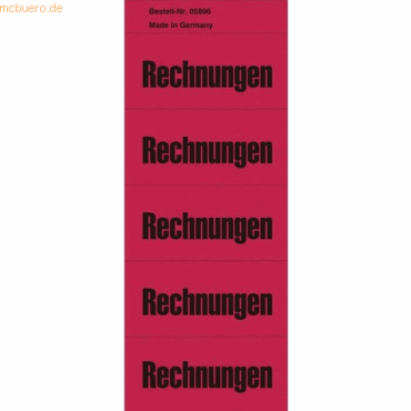 4250062158966 - Inhaltsschilder 5896 Rechnungen rot 57x28mm selbstklebend 4250062158966 100 Stück