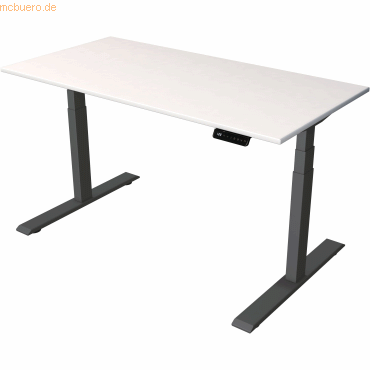 4044917441286 - Sitz-Steh-Schreibtisch Smart office 10179610 elektrisch höhenverstellbar 63-127cm (H) 140cmx70cm (BxT) rechteckig weiß   ant