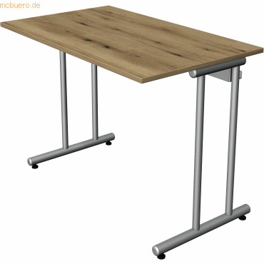 4044917441040 - Schreibtisch Smart office 11187655 65-130cm (H) 100x60cm (BxT) rechteckig eiche silber 4044917441040 Kerkmann 4044917441040 - Schreibtisch Smart office 11187655 65-130cm (H) 100x60cm (BxT) rechteckig eiche silber 4044917441040 Kerkmann