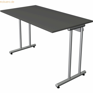 4044917441088 - Schreibtisch Smart office 11188013 65-130cm (H) 120x65cm (BxT) rechteckig anthrazit   silber 4044917441088 Kerkmann