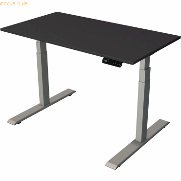 4044917441187 - Sitz-Steh-Schreibtisch Smart office 10189013 elektrisch höhenverstellbar 63-127cm (H) 120cmx65cm (BxT) rechteckig anthrazit 