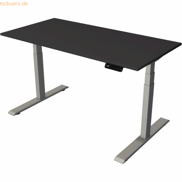 4044917441217 - Sitz-Steh-Schreibtisch Smart office 10189313 elektrisch höhenverstellbar 63-127cm (H) 140cmx70cm (BxT) rechteckig anthrazit 