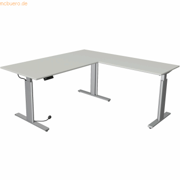 Kerkmann Sitz-/Stehtisch Move 3 BxT 180x180cm (mit Anbautisch) silber/