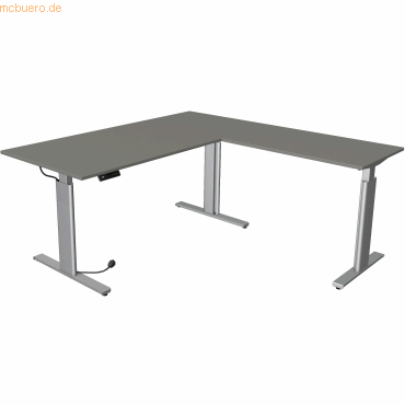 Kerkmann Sitz-/Stehtisch Move 3 BxT 180x180cm (mit Anbautisch) silber/