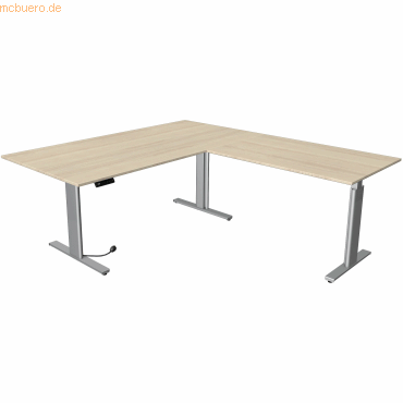 Kerkmann Sitz-/Stehtisch Move 3 BxT 200x180cm (mit Anbautisch) silber/