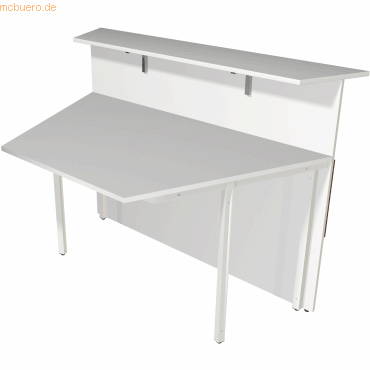 4044917440371 - Anbau-Theke Atantis 3 Theke 2-seitig schräg 145x92x108cm weiß 4044917440371 - Anbau-Theke Atantis 3 Theke 2-seitig schräg 145x92x108cm weiß