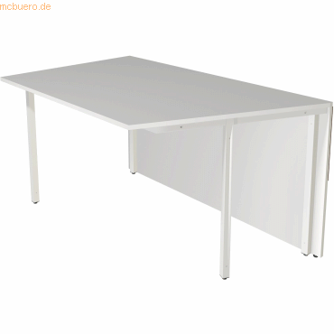 4044917440395 - Anbau-Theke Atlantis 3 Tisch 1-seitig schräg 135x82x75cm weiß