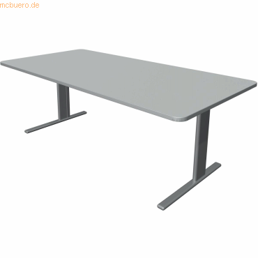 4044917438279 - Schreibtisch Unic BxTxH 200x100x75cm lichtgrau 4044917438279 - Schreibtisch Unic BxTxH 200x100x75cm lichtgrau