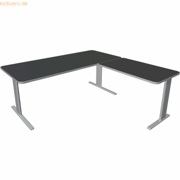 4044917438316 - Schreibtisch Unic BxTxH 180x80x75cm Anbautisch 100x60cm anthr 4044917438316 - Schreibtisch Unic BxTxH 180x80x75cm Anbautisch 100x60cm anthr