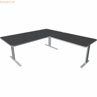 4044917438347 - Schreibtisch Unic BxTxH200x100x75cm Anbautisch 120x80cm anthr 4044917438347 - Schreibtisch Unic BxTxH200x100x75cm Anbautisch 120x80cm anthr