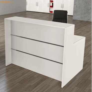 4044917440333 - Linear-Theke Bari BxHxT 140x112x80cm weiß 4044917440333 - Linear-Theke Bari BxHxT 140x112x80cm weiß