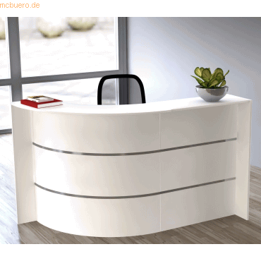 4044917440340 - Bogentheke BARI Kompakt (B)1750 x (T)950 mm weiß